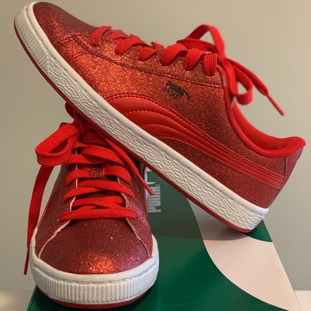 Basket Holiday Glitz Puma in High Risk Red